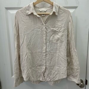 H&M Light Beige Linen-Blend Shirt
